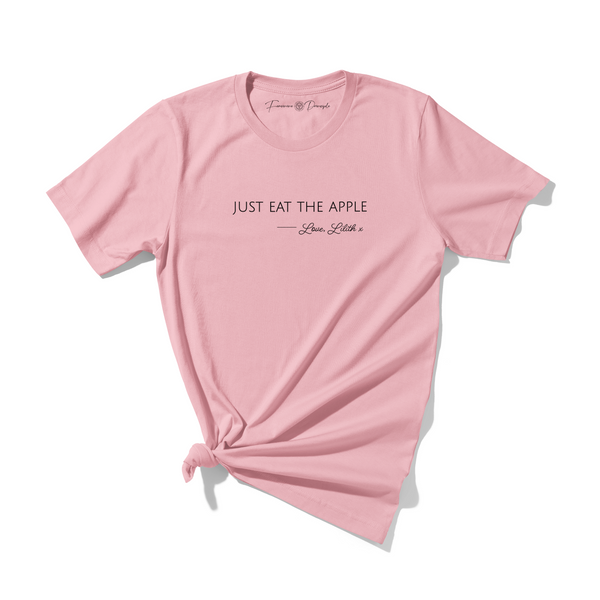 Just Eat The Apple T-Shirt Pink